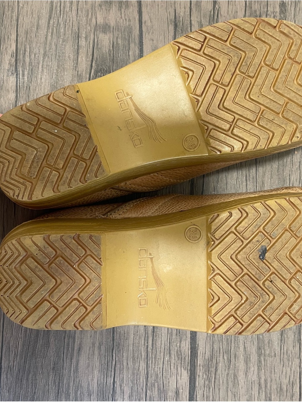 Wide Dansko Women's Slip-On Leather Clog in Honey Tan - Picture 6 of 11